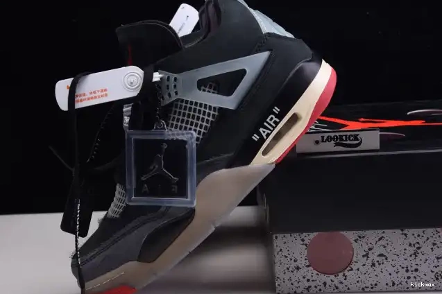 Cheap MAX Bred x White Off Jordan 4 CV9388-001 Retro Air 0523